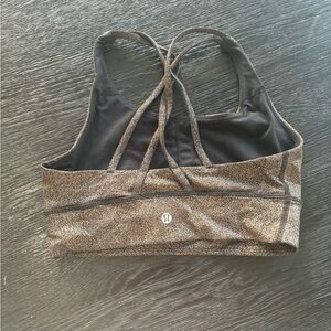lululemon athletica Women's Black and Gold Sports Bra